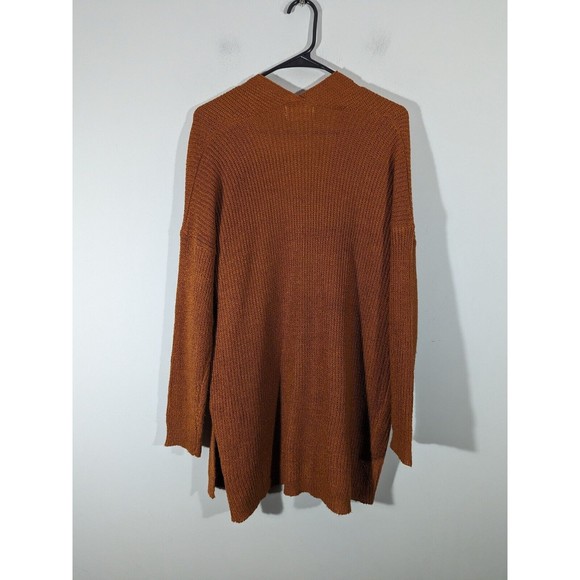 Dreamers EUC Brown Long Sleeve Open Front Knit Cardigan Women Size M/L - Picture 2 of 6